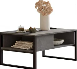 Emob ML34 Couchtisch | 100 % MELAMIN | Silber