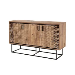 18mm Sapphire Mehrzweckschrank | 100% Melamin | Griffe, Beine | 140x80x40cm | Wandmontage | Atlantic Pine Schwarz