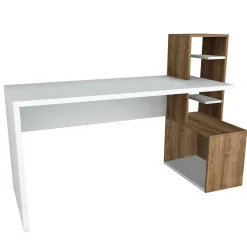 Emob 18mm Schreibtisch aus weißem Nussbaum