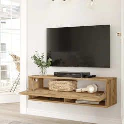 Moderner TV-Ständer | Schwebend | Atlantic Pine