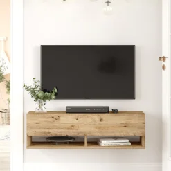 Moderner TV-Ständer | Schwebend | Atlantic Pine