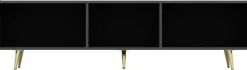 Modisches TV-Element Woody - Anthrazit Gold