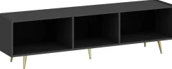 Modisches TV-Element Woody - Anthrazit Gold
