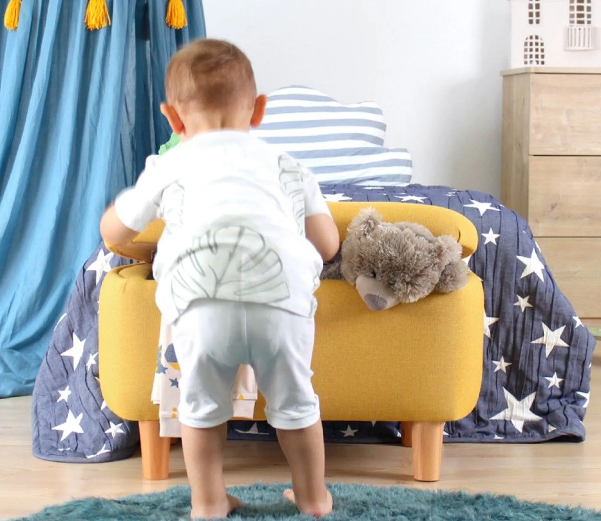 Kinder Emob Moouv C Sitzpuff | 50 % BAUMWOLLE / 50 % SAMT |