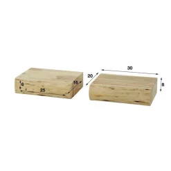 MoxySet aus 2 Nachttischen 30 cm - Akazie massiv