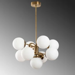 Emob Mudoni Kronleuchter | METALLGEHÄUSE | Vintage, Weiß