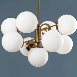 Emob Mudoni Kronleuchter | METALLGEHÄUSE | Vintage, Weiß