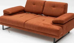 Emob Mustang 2-Sitzer-Schlafsofa | BUCHENHOLZ / SPANPLATTE | Orange