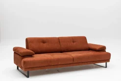Emob Mustang 3-Sitzer-Schlafsofa | BUCHENHOLZ / SPANPLATTE | Orange