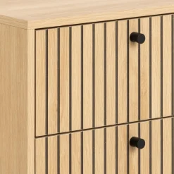 Nachttisch Albany - 46x40x70cm - 2 Schubladen - Eiche Dekor