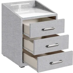 Nachttisch Bronco mit Beleuchtung und USB-Anschluss - grau