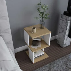 Nachttisch Carter - 100% MELAMINE - Eiche - 29,6 x 49,4 x 29,6 cm