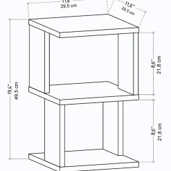 Nachttisch Carter - 100% MELAMINE - Eiche - 29,6 x 49,4 x 29,6 cm