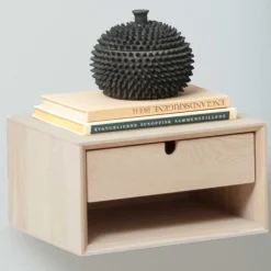 Nachttisch Cedro 37x32cm, 1 Schublade - Eiche weiß