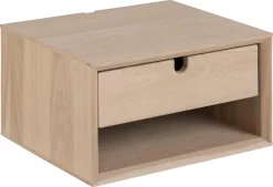 Nachttisch Cedro 37x32cm, 1 Schublade - Eiche weiß