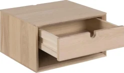 Nachttisch Cedro 37x32cm, 1 Schublade - Eiche weiß