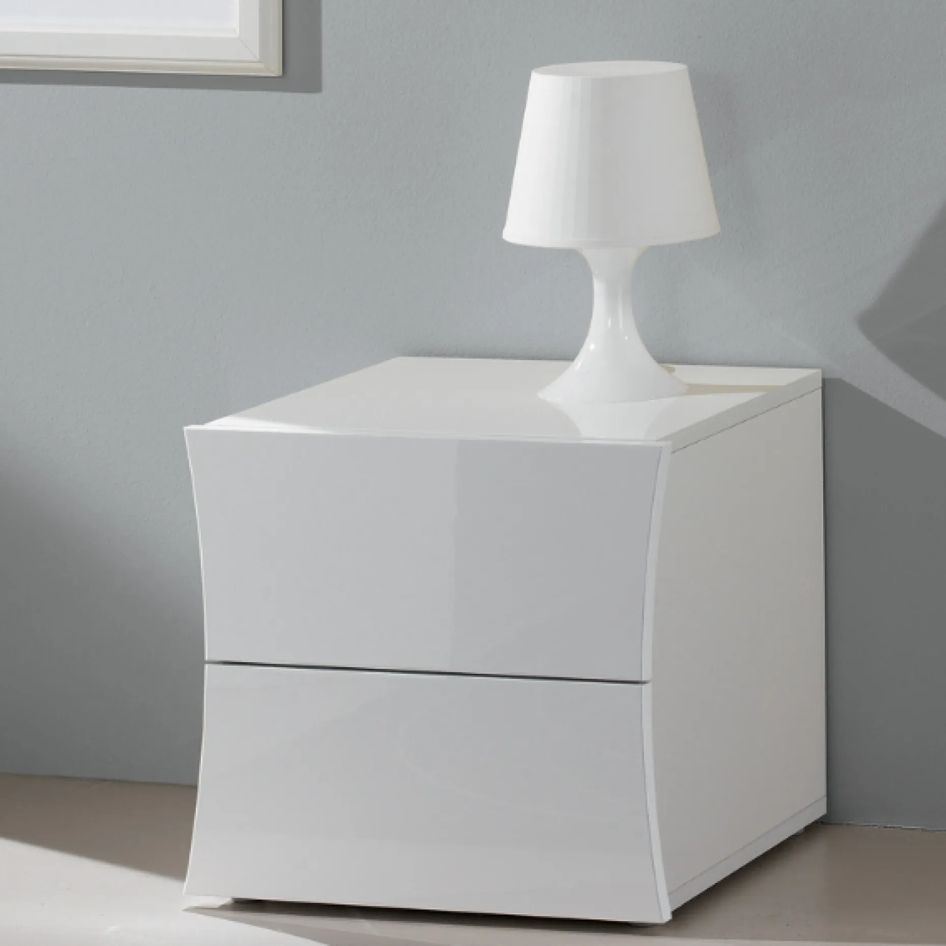 Nachttisch Fonte | 50 x 40 x 41,3 cm | High Gloss White