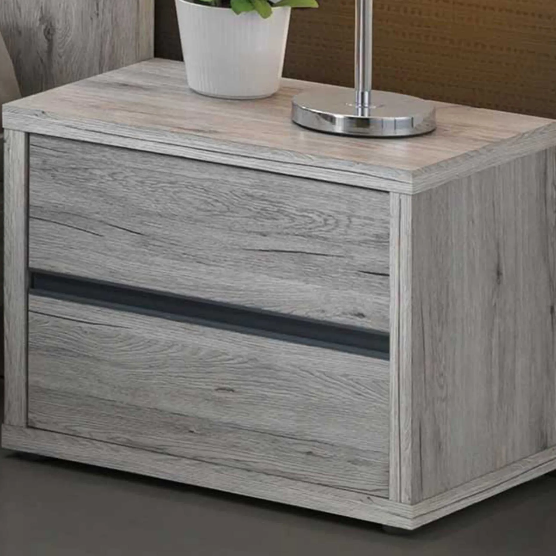 Nachttisch Forever 1 Schublade - grau