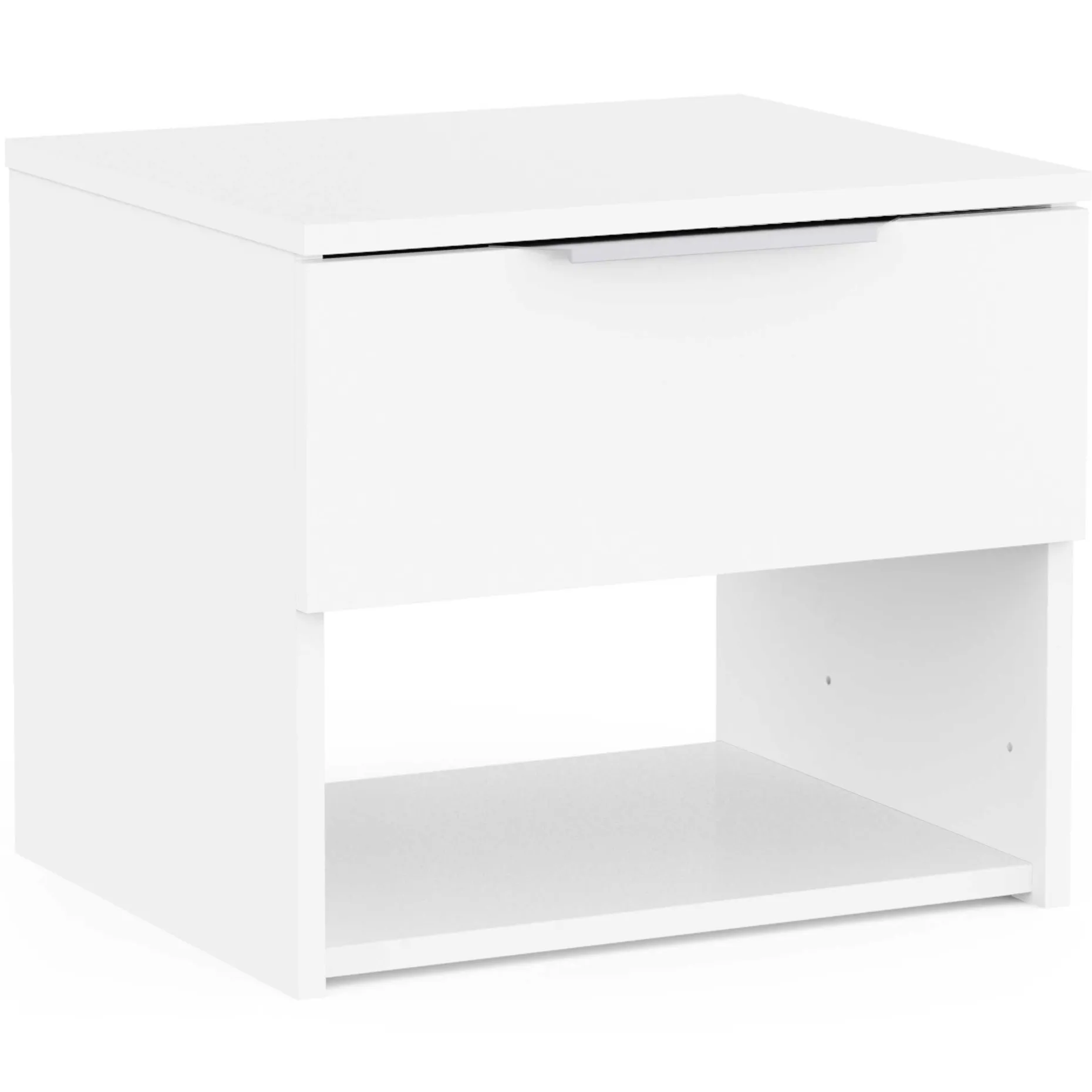 Nachttisch Micheline - 44x37x38cm - mit Ablageschublade - weiß
