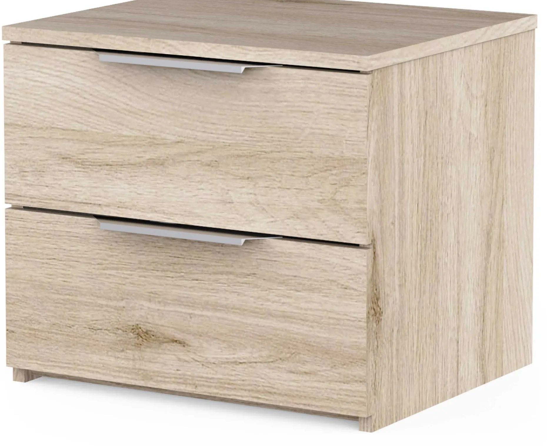 Nachttisch Spectre - 44x37x38cm - 2 Schubladen - Eiche Dekor