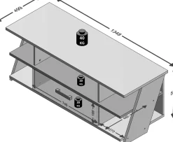 Nano 135cm Fernsehmöbel - grau