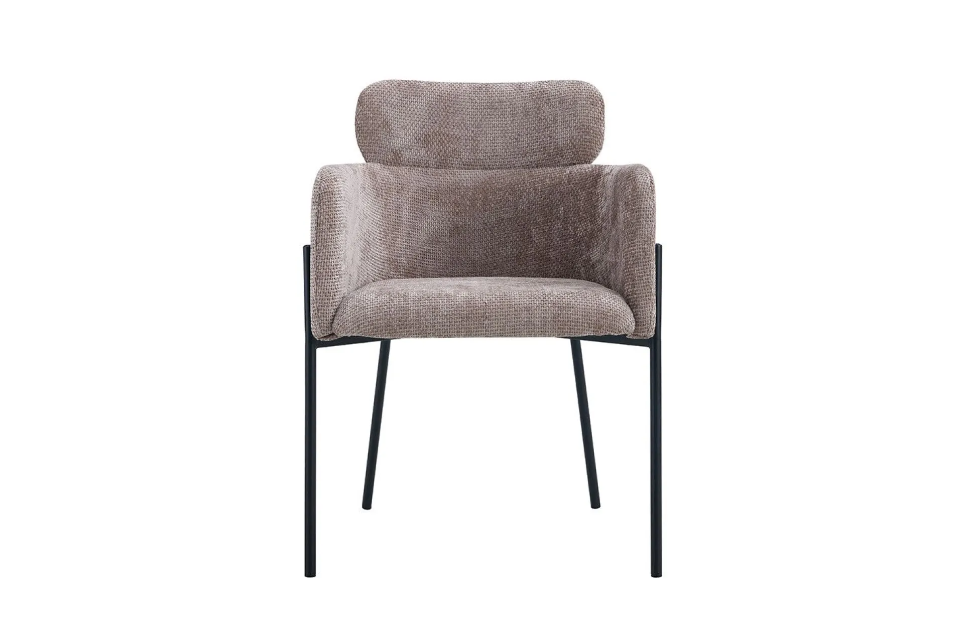 Rousseau Naomi Fabric Dining Chair Sand | Metallbeine | 83 x 60,5 x 60 cm