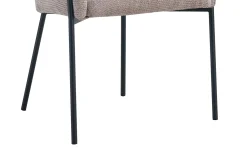 Rousseau Naomi Fabric Dining Chair Sand | Metallbeine | 83 x 60,5 x 60 cm
