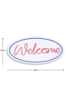 Emob Neon Graph Dekorative LED-Beleuchtung aus Kunststoff | Blau & Rosa | 29 x 58 x 2 cm