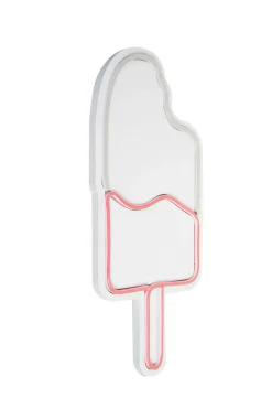 Emob Neon Graph Dekorative LED-Beleuchtung aus Kunststoff | Weiß & Rosa | 17 x 40 x 2 cm