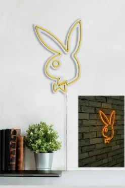 Emob Neonlicht Kaninchen mit Krawatte - Wallity Serie -