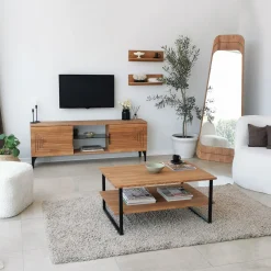 Emob Neta C Couchtisch | Kiefernholz | Eiche