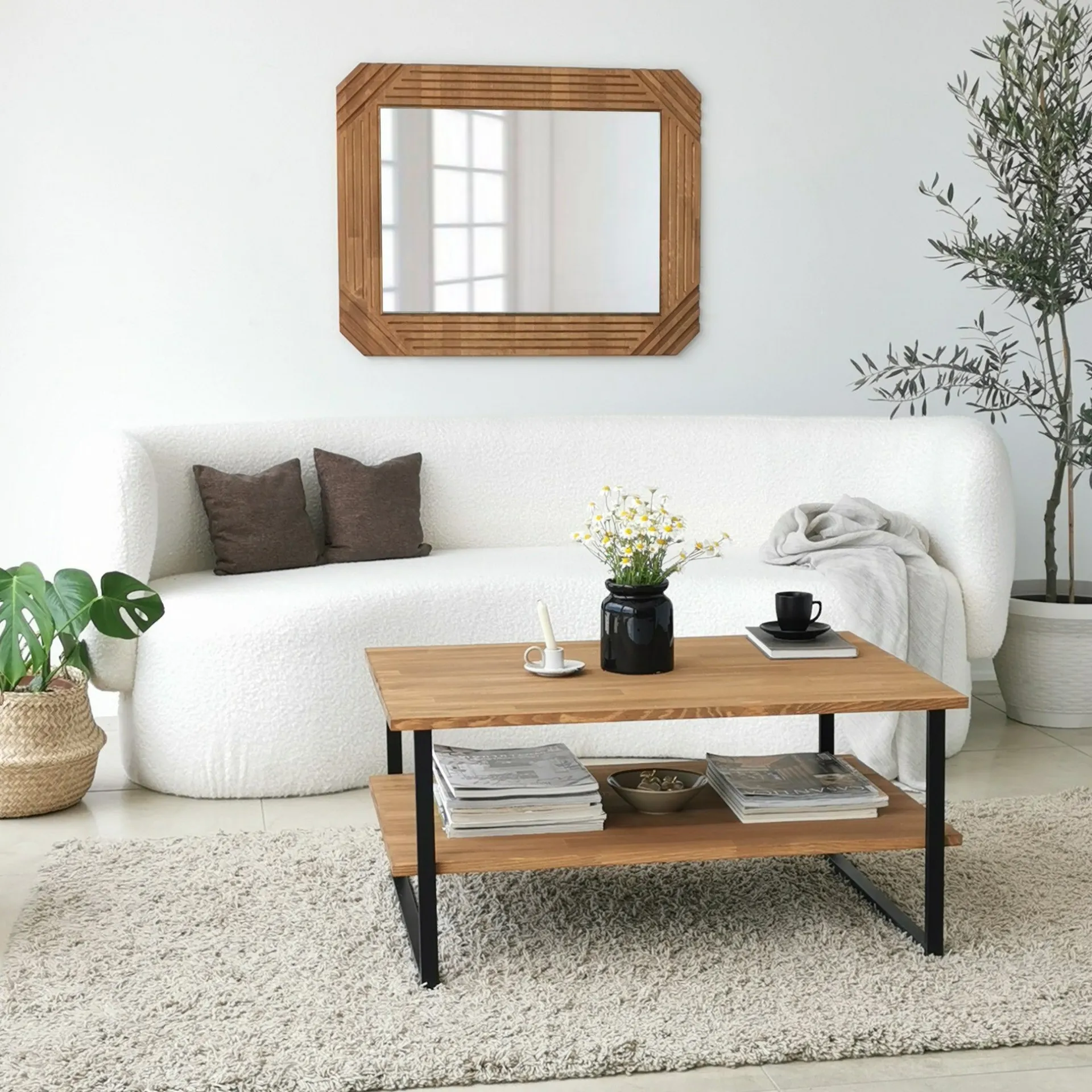 Emob Neta C Couchtisch | Kiefernholz | Eiche