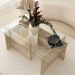 Emob New Escape Couchtisch | 100 % MELAMIN | Travertin