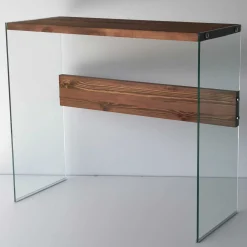Emob Niagara Kommode | GEHÄRTETES GLAS | Walnuss