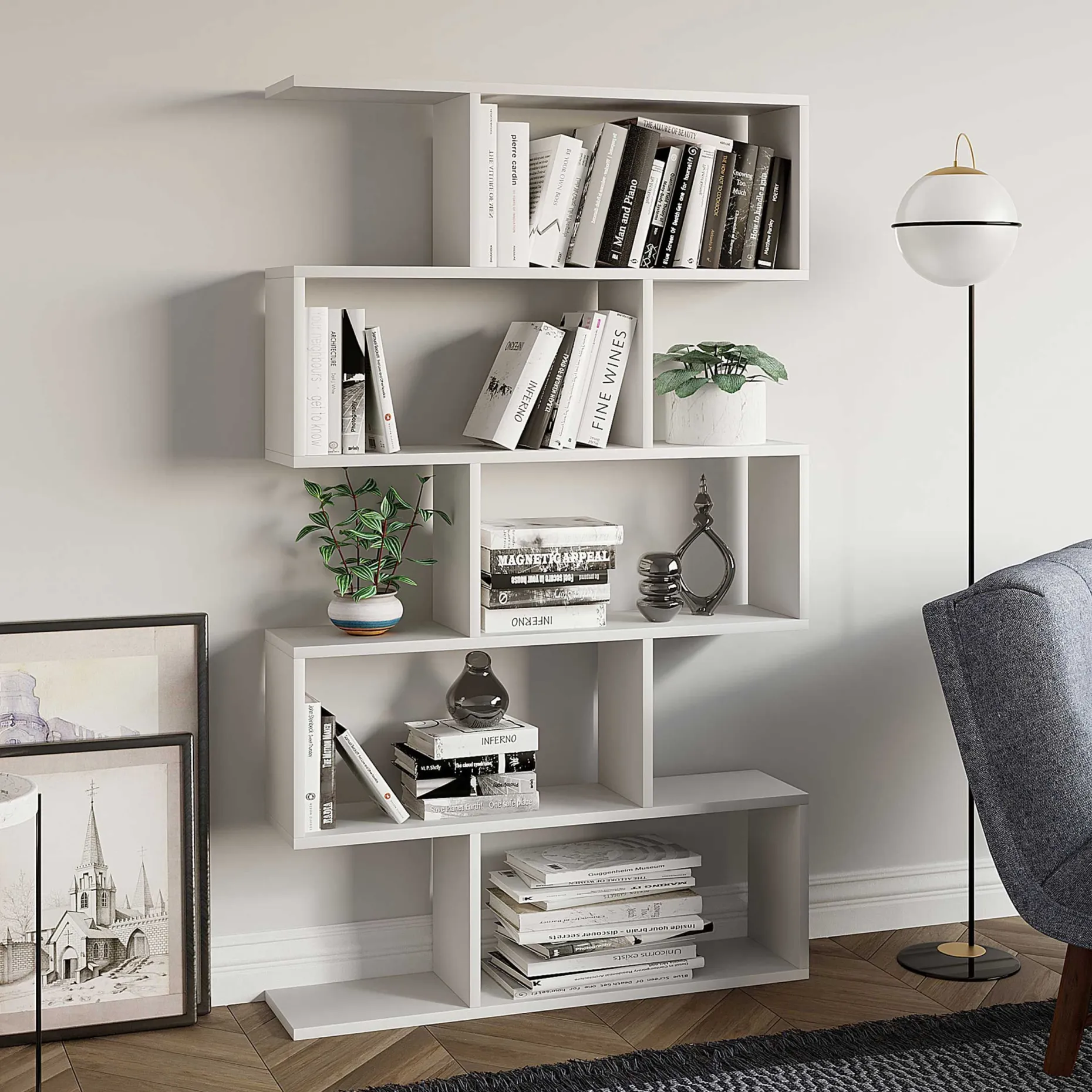 Nilüfer Bücherregal | 100 % MELAMIN | Weiß