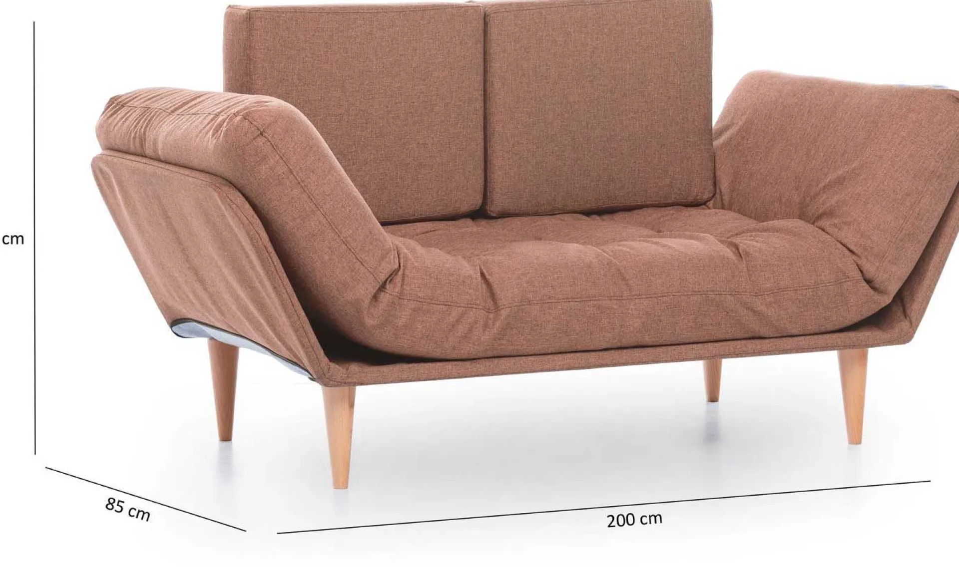 Emob Nina 3-Sitzer-Schlafsofa | Metallrahmen | Hell