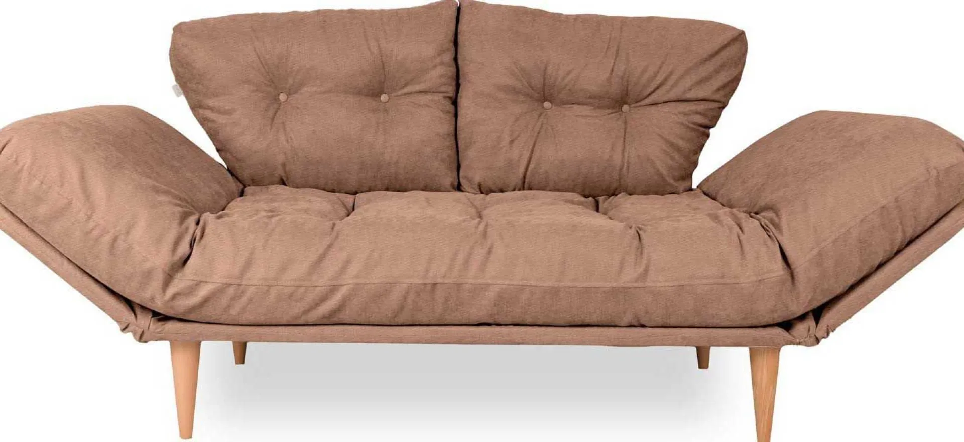 Emob Nina 3-Sitzer-Schlafsofa | Metallrahmen | Hell