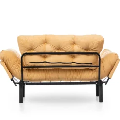 Emob Nitta 2-Sitzer-Schlafsofa | Metallrahmen | Senf