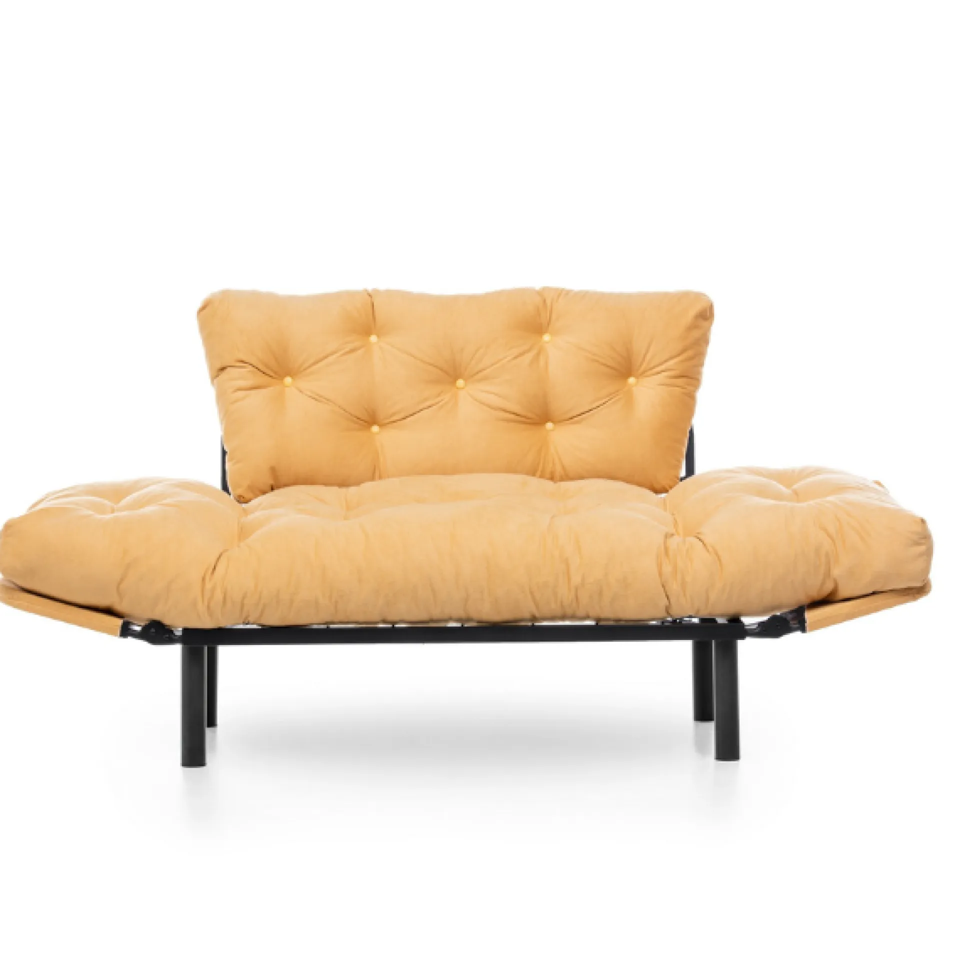 Emob Nitta 2-Sitzer-Schlafsofa | Metallrahmen | Senf