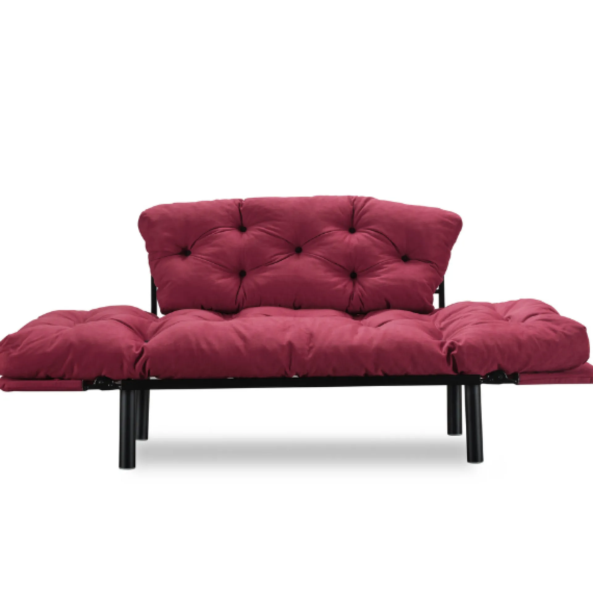 Emob Nitta 2-Sitzer-Schlafsofa | Metallrahmen | Kastanienbraun