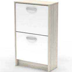 Noni Schuhschrank-2 Flügeltüren-Shannon Eiche/Mattweiß