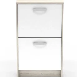 Noni Schuhschrank-2 Flügeltüren-Shannon Eiche/Mattweiß