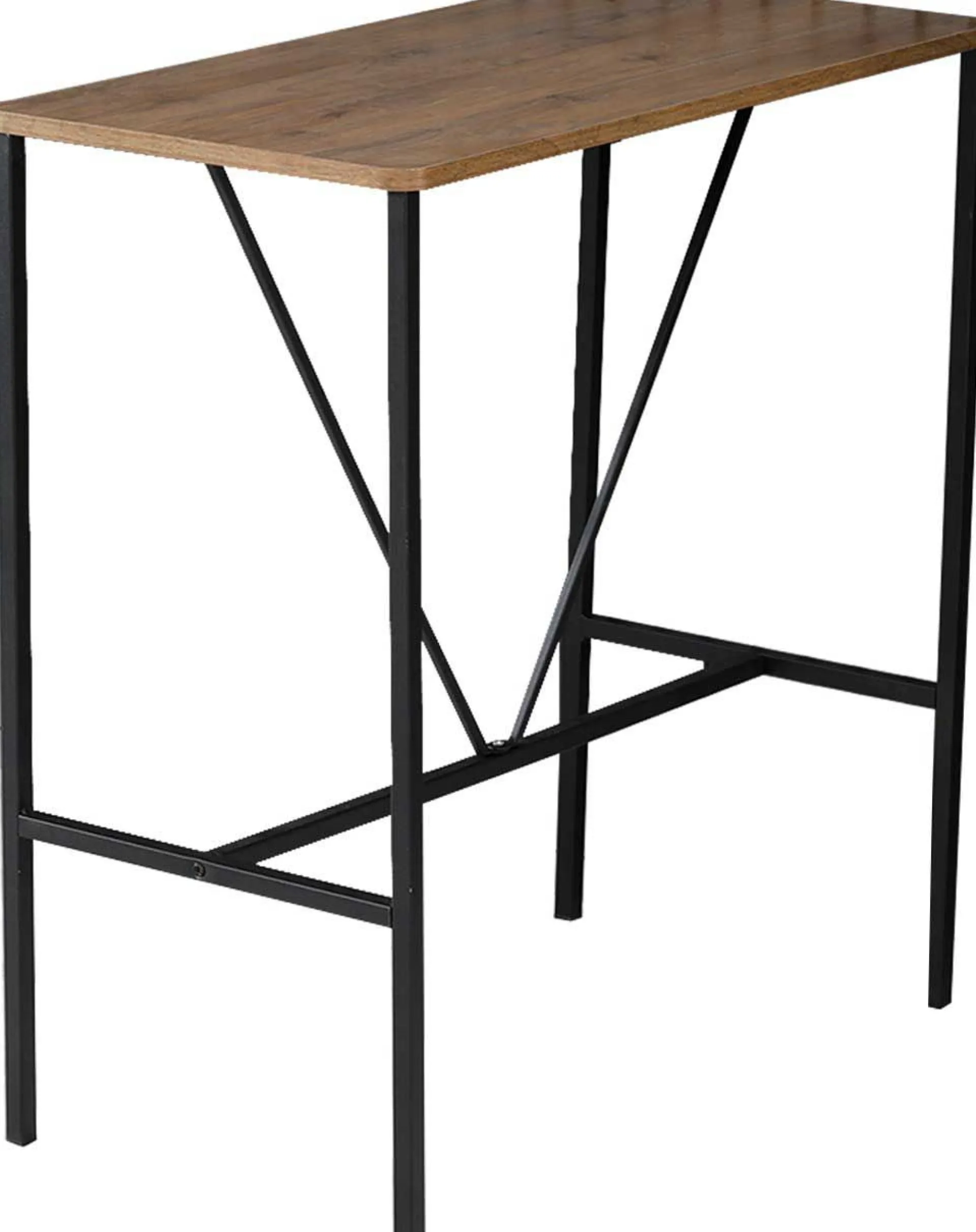 Emob Nordic Stehtisch | Metallgestell | Walnuss, Schwarz