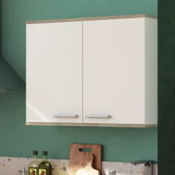 Oberschrank Chef-Kronberg Eiche/Mattweiß