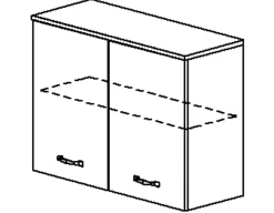 Oberschrank Küche Manchester | 80 x 32 x 60 cm | Helvezia Oak Design