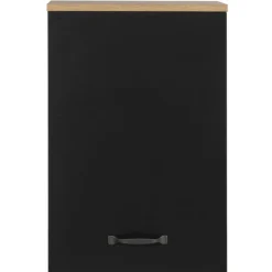 Oberschrank Manno 40cm mit 1 Tür - schwarz/eiche