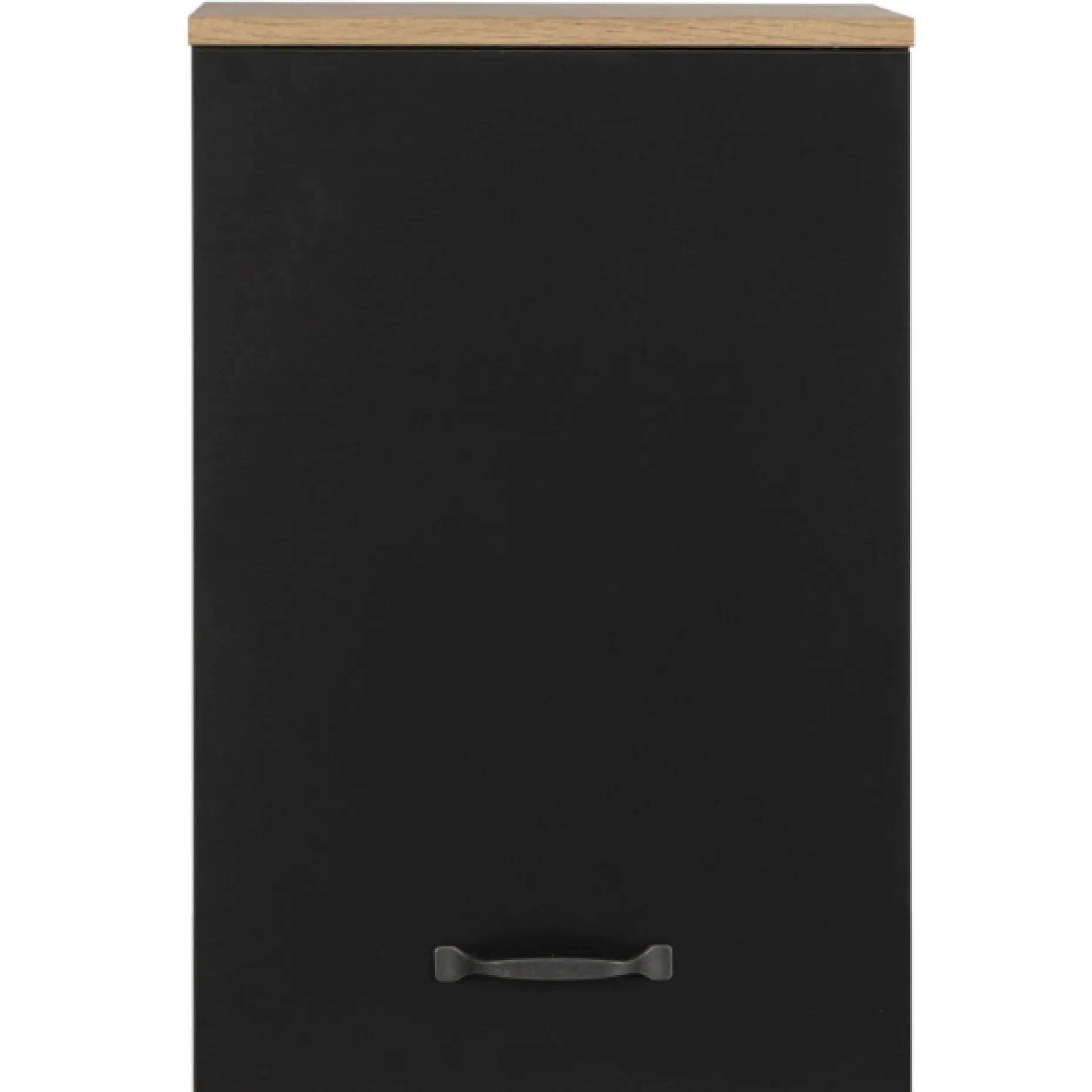 Oberschrank Manno 40cm mit 1 Tür - schwarz/eiche
