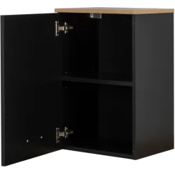 Oberschrank Manno 40cm mit 1 Tür - schwarz/eiche