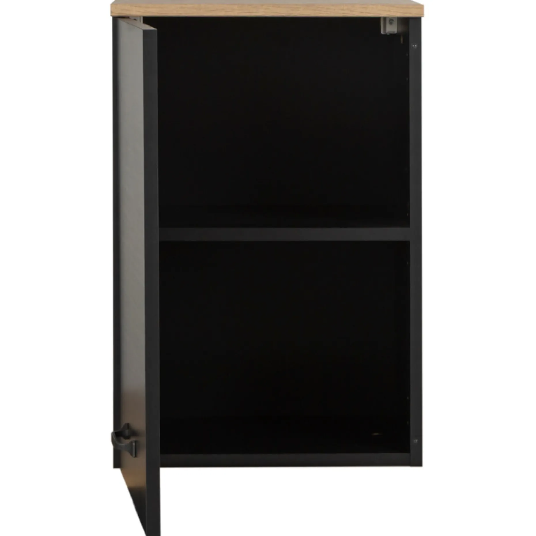 Oberschrank Manno 40cm mit 1 Tür - schwarz/eiche