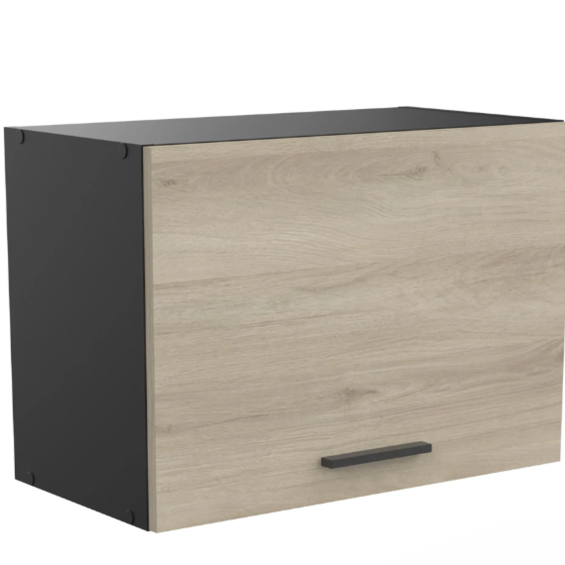 Oberschrank Romanie 60 cm 1 Flügeltür-Kronberg Eiche/Mattschwarz